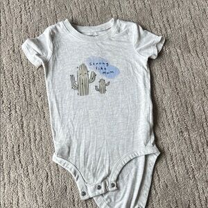 Carter's Light Gray Cactus Bodysuit